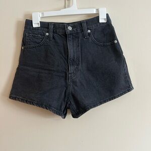 Levi's Women's Black High Waisted Mom Jean Shorts